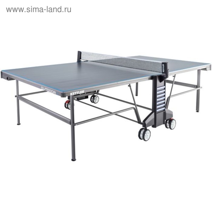 Теннисный стол всепогодный с сеткой OUTDOOR 6, цвет серый - Фото 1