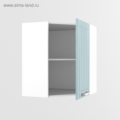 Шкаф навесной «РоялВуд», 300×600×720 мм, цвет белый/голубой прованс