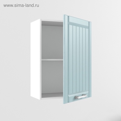 Шкаф навесной «РоялВуд», 1 дверца, 300×500×720 мм, цвет белый/голубой прованс