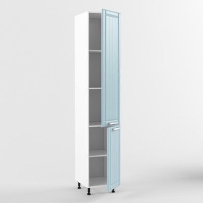 Пенал для кухни «РоялВуд», 2 дверцы, 556×400×2140 мм, цвет белый/голубой прованс