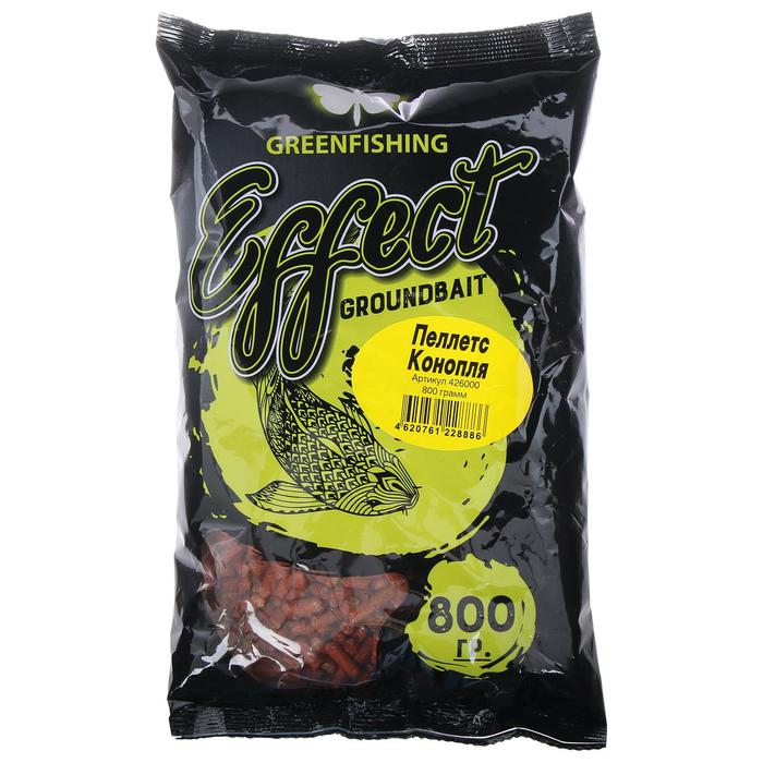 Прикормка пеллетс Greenfishing, конопля, 800 г