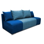 Диван прямой ROYSE, спальное место 1200×1950 мм, обивка рогожка, цвет okean/denim - Фото 4