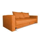 Диван прямой NEXT, c подлокотниками, спальное место 1200×1950 мм, обивка рогожка, цвет coral - Фото 5