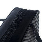 Папка с ручками А4, 360 х 270 х 80 мм, текстильная, ручка-тесьма "Чёрные шашки" 3Ш48 9582 - Фото 4