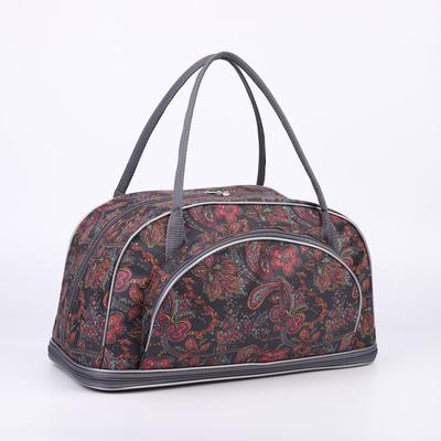 Сумка дорожная, трансформер, отдел на молнии, наружный карман, цвет чёрный/красный