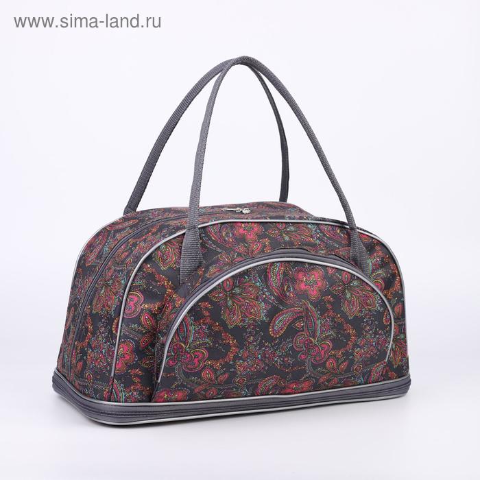 Сумка дорожная, трансформер, отдел на молнии, наружный карман, цвет чёрный/красный - Фото 1