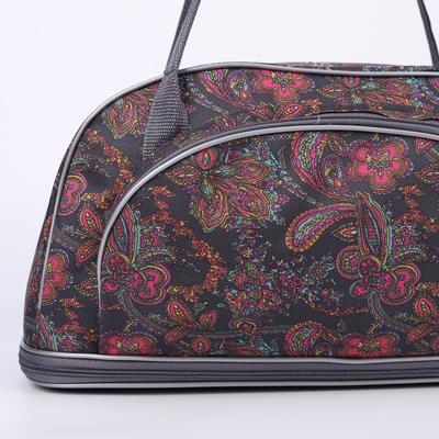 Сумка дорожная, трансформер, отдел на молнии, наружный карман, цвет чёрный/красный