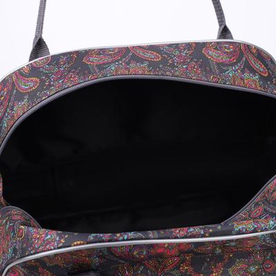 Сумка дорожная, трансформер, отдел на молнии, наружный карман, цвет чёрный/красный