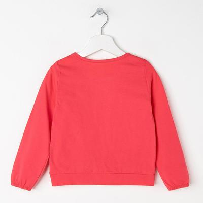Свитшот для девочки, цвет коралловый, рост 110