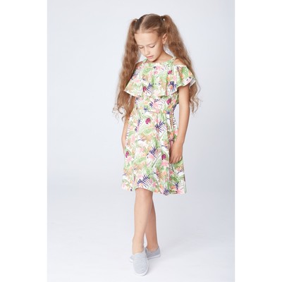 Платье для девочки, цвет разноцветный, рост 128 см