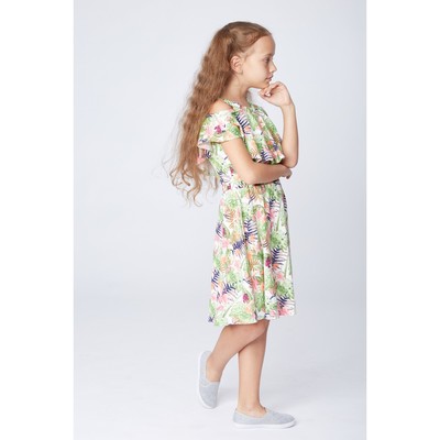 Платье для девочки, цвет разноцветный, рост 128 см