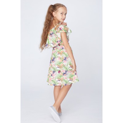 Платье для девочки, цвет разноцветный, рост 128 см