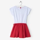Платье для девочки, цвет белый/красный, рост 98 см - Фото 3