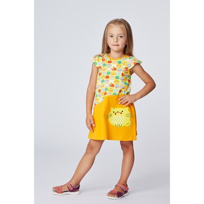 Платье для девочки, цвет жёлтый, рост 98 см