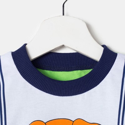 Комплект для мальчика (футболка, шорты), цвет зелёный/синий, рост 104 см