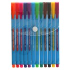 Набор ручек шариковых 12 цветов, корпус треугольный, блистер - Фото 3