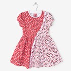 Платье для девочки, цвет красный/белый, рост 98 см - Фото 1