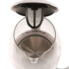 Чайник электрический ENERGY E-262, стекло, 1.7 л, 2200 Вт, белый - Фото 3