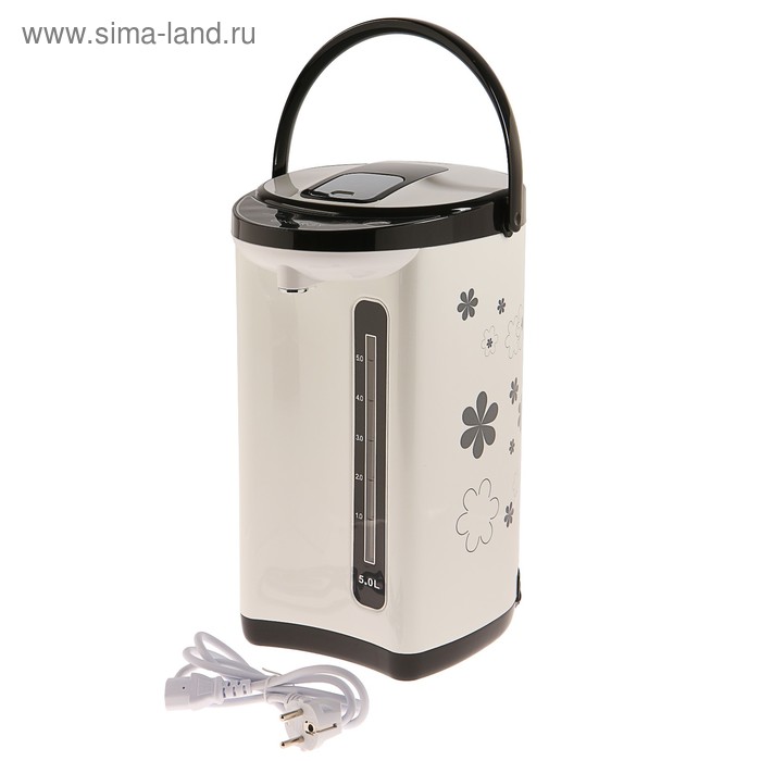 Термопот ENERGY TP-617, 5 л, 750 Вт, белый с рисунком - Фото 1