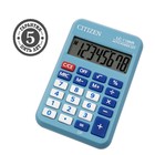 Калькулятор настольный Citizen "LC-110NR-BL", 8-разрядный, 58 х 88 х 11 мм, двойное питание, голубой - фото 318190282
