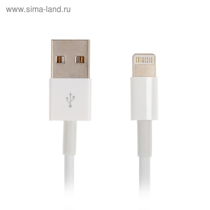 Кабель Qumo Lightning - USB 2.1, 1 м, белый - Фото 1