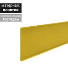 Ценникодержатель полочный самоклеящийся, DBR39, 1000 мм., цвет жёлтый - фото 318190321