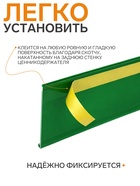 Ценникодержатель полочный самоклеящийся, DBR=39, 1000 мм, зелёный (комплект 10 шт) - фото 66157888