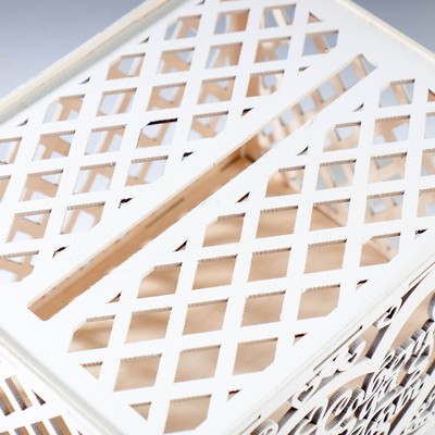 Свадебный банк "Совет да любовь", белый, сборный, 24х19,5х17 см