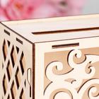 Шкатулка подарочная «Свадебный банк для сбора денег. Семейный банк», для росписи, творчества, декора, дерево, сборный, 24×10×16 см - Фото 5