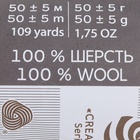 Шерсть для валяния 100% полутонкая шерсть 50гр (01 белый) - фото 122923980