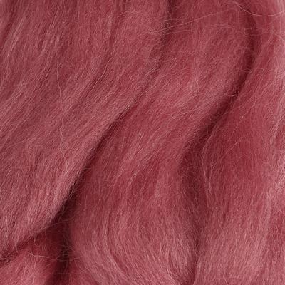 Шерсть для валяния 100% полутонкая шерсть 50гр (21 брусника) МИКС