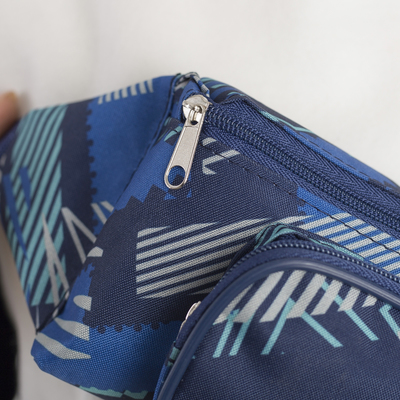 Сумка поясная, отдел на молнии, наружный карман, цвет синий