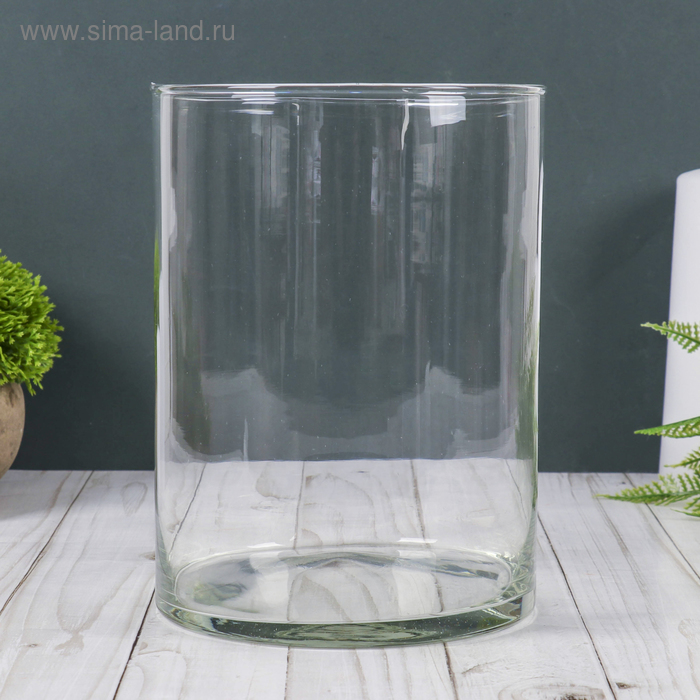 Ваза «Трубка 146», d=15 см, h=20 см, стекло, прозрачная - Фото 1