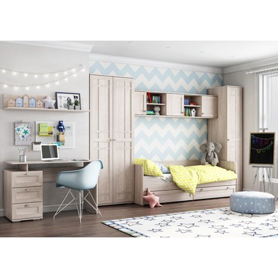 Полка навесная П-39 РИВЬЕРА 450х2030х320 Ясень Шимо Светлый