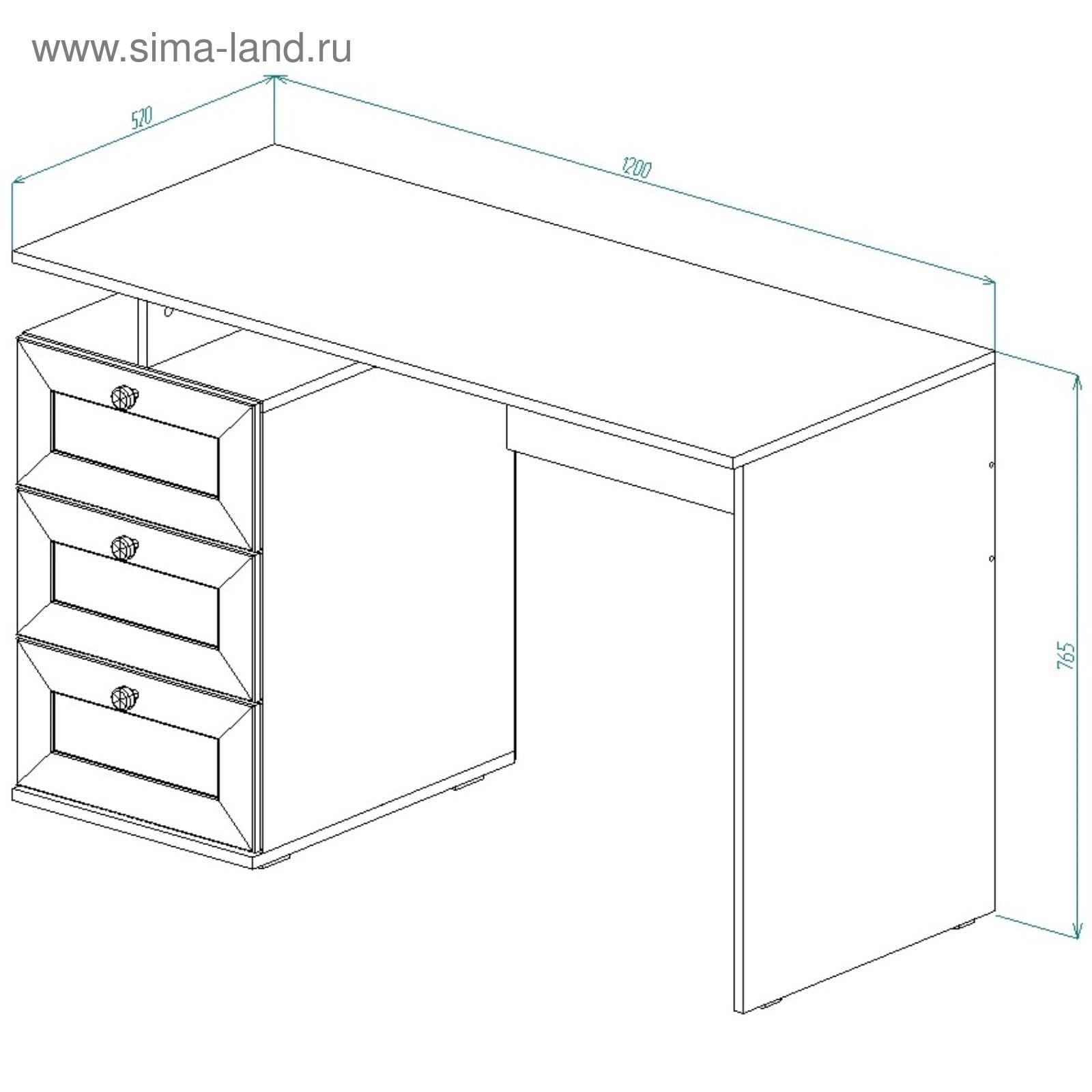 Стол с ящиками м147 022