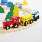 Железная дорога детская, деревянная, 26 деталей - Фото 4