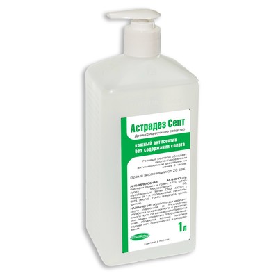 Антисептик кожный «Астрадез Септ» с дозатором, бесспиртовой, 1 л