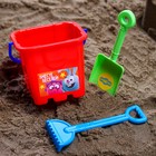 Набор для игры в песке: ведро, совок, грабли, СМЕШАРИКИ цвет МИКС, 530 мл - Фото 3