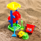 Набор для игры в песке: ведро, мельница, совок, грабли, 2 формочки, СМЕШАРИКИ цвет МИКС, 530 мл - Фото 2