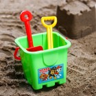 Набор для игры в песке: ведро, мельница, совок, грабли, 2 формочки, цвет МИКС, 530 мл - Фото 3