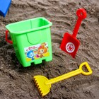 Набор для игры в песке: ведро-крепость, лопата, грабли,ФИКСИКИ цвет МИКС, 530 мл - фото 8817353