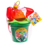 Набор для игры в песке: ведро, сетка, лопата, грабли, 2 формочки, ФИКСИКИ цвет МИКС, 530 мл - Фото 6