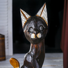 Сувенир «Кошка с белым цветком», 5.5×12×50 см, дерево - Фото 2