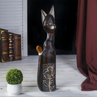 Сувенир «Кошка с белым цветком», 5.5×12×50 см, дерево - Фото 4