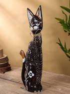 Сувенир дерево "Кошка с цветком и завязкой" 5,5х12х50 см - фото 804144762