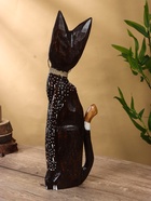 Сувенир дерево "Кошка с цветком и завязкой" 5,5х12х50 см - фото 804144764