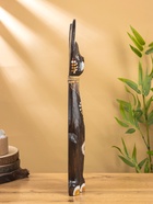 Сувенир дерево "Кошка коричневая с узором" 7х17х50 см - фото 806914256