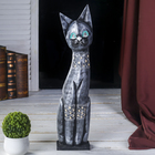 Сувенир «Кошка металик с узором», 8×14×50 см, дерево 4165582 - фото 14628968