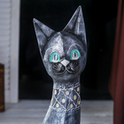 Сувенир «Кошка металик с узором», 8×14×50 см, дерево 4165582 - фото 16478829