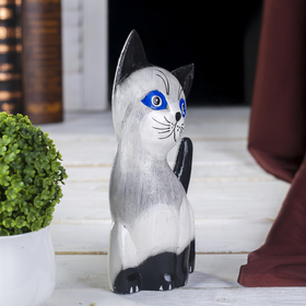 

Сувенир дерево "Серая кошечка" 5х9х20 см